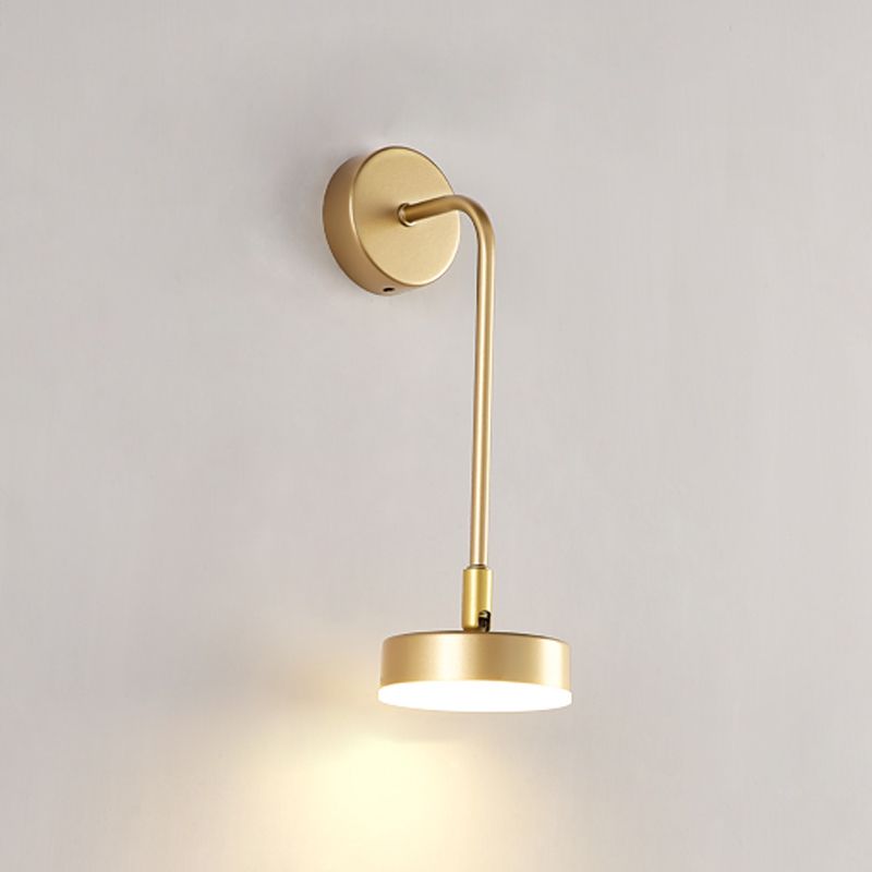 Iluminación simple montada en la pared lámpara de apliques de pared de metal de estilo de metal moderno