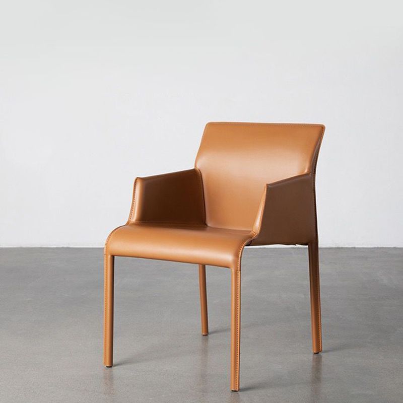 Home Faux Leather Side Chair Dining Room Parsons Dining Armchair