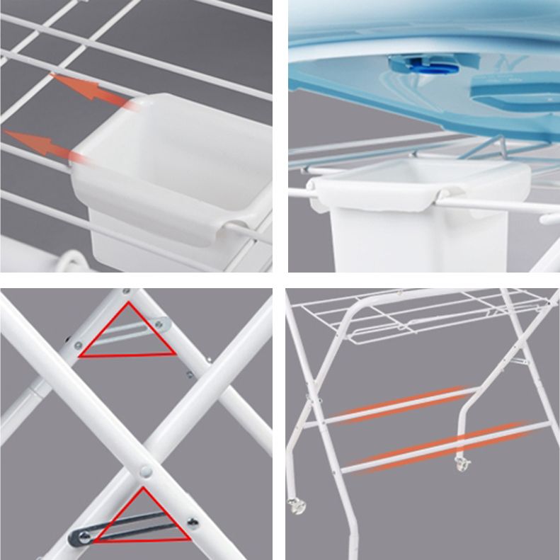 Portable Changing Table in White, Modern Baby Changing Table with Changing Pad