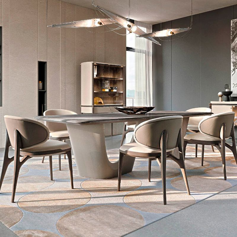 Double Pedestal Dining Room Table Contemporary Dinner Room Table