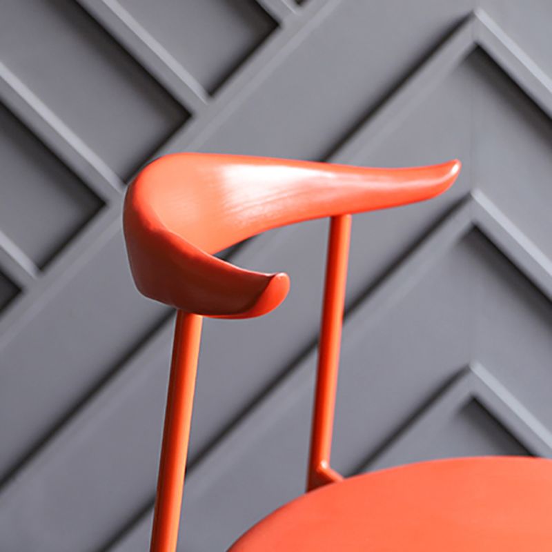 Sillas de comedor de estilo moderno, sillas laterales sin brazos con respaldo abierto y patas de metal para cocina