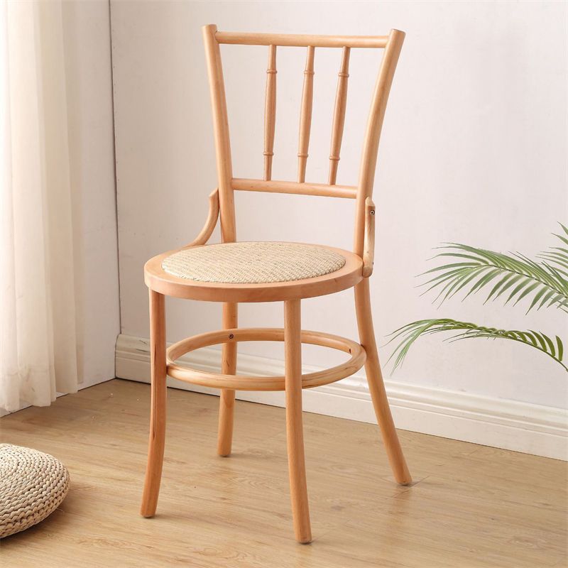 Dining Room Armless Dining Chair Open Back Solid Wood Side Chair