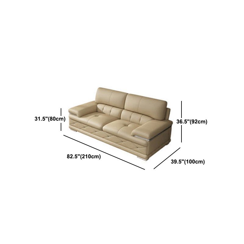 Upholstered Armrest Cushioned Back Sponge Padded Sofa Bed Grey/yellow Sofa
