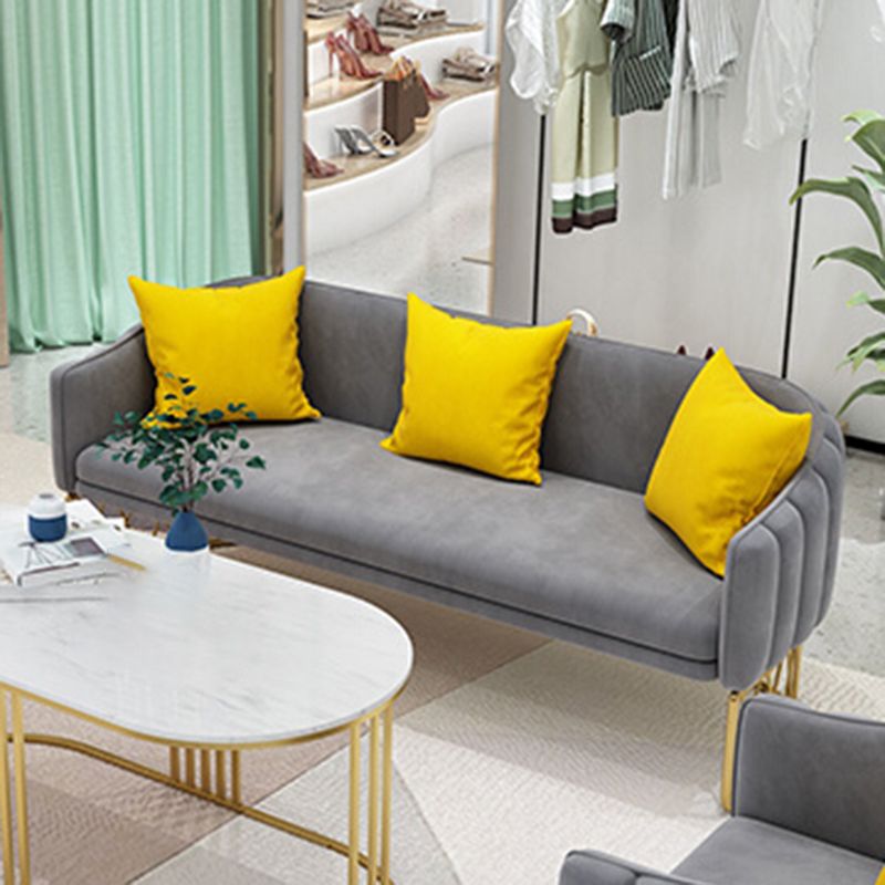 Modern Sloped Arm Sofa with Tight Back and Single Cushion Seat