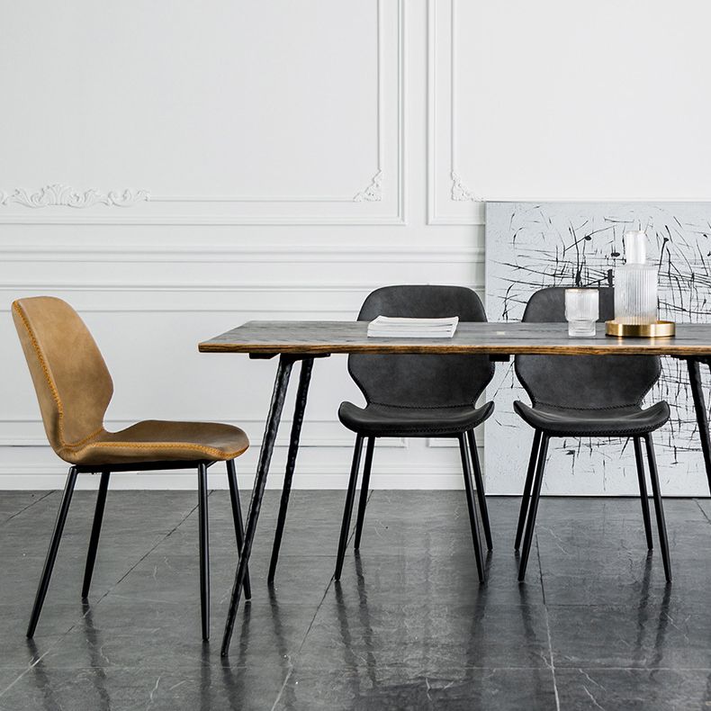 Moderne Metallküche Essnetzstuhl Schwarzer Flügelback Side Ess Side Chair