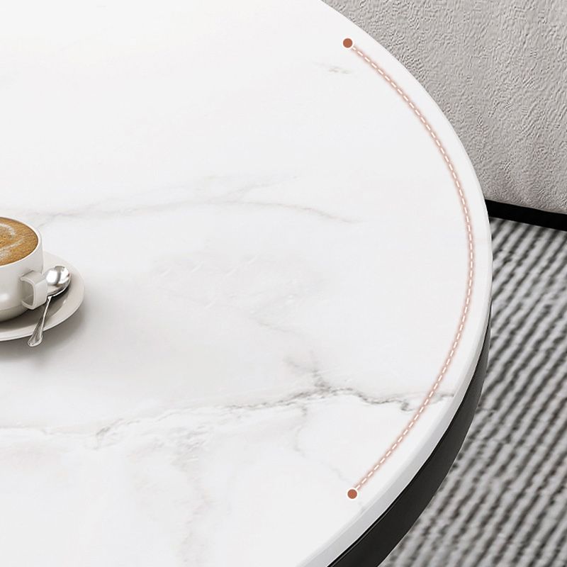 Stone Geometric Contemporary Coffee Table Cross Legs Coffee Table