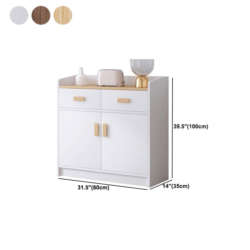13.77" Wide Accent Chest with Drawer Contemporary Wood Chest with Door