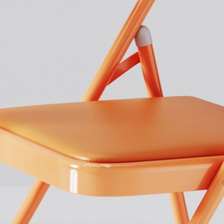 Silla lateral plegable tapizada con acabado mate, respaldo abierto contemporáneo, silla de comedor