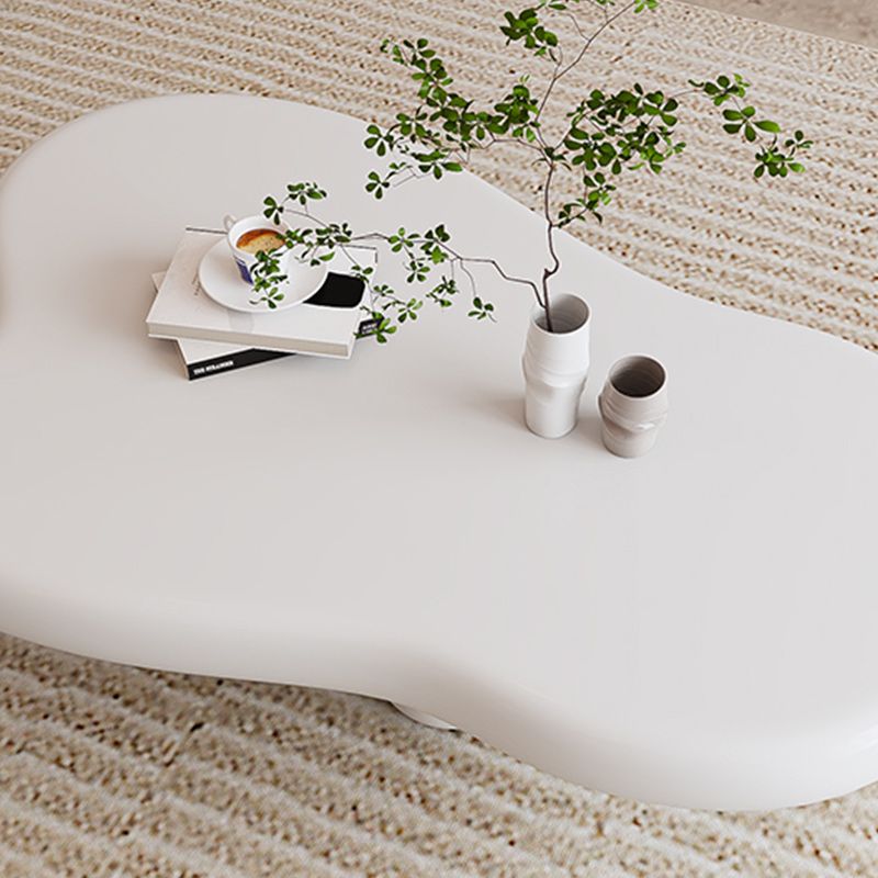 Contemporary Corner Table Wood White 4 Legs Accent Side Table