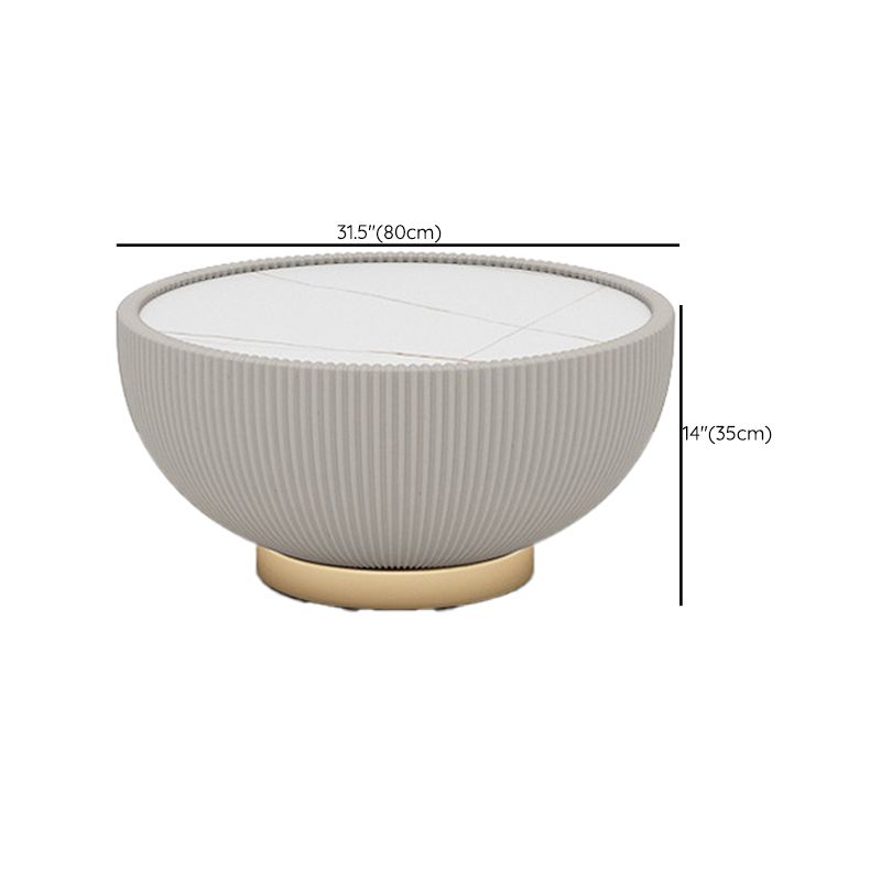 Round Slate Pedestal Coffee Table 2 Pieces Bunching Cocktail Tables
