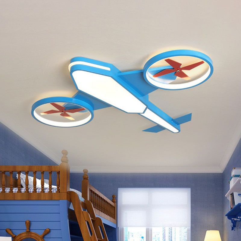 Acrylic Plane Flush Ceiling Light Cartoon LED Flush Mount Lighting Fixture in Warm Light