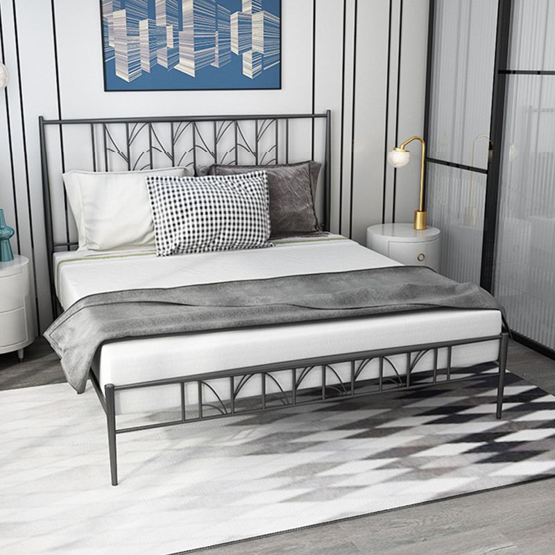 Gold and Black Bed Frame Iron Open-Frame Bed with Custom Gold Legs