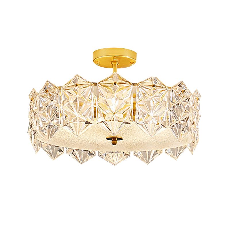 Nordic Ceiling Lamp Glass Shade Flush Mount Light Fixture for Bedroom