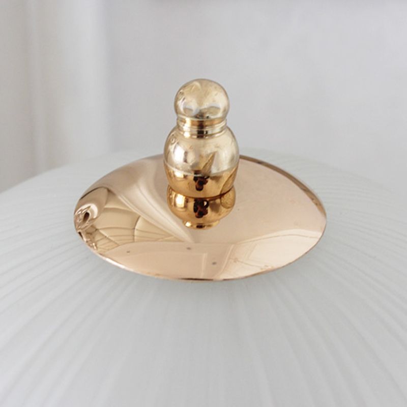 Glass Hemisphere Nightstand Lamp Minimalist 2-Light Table Light for Bedroom