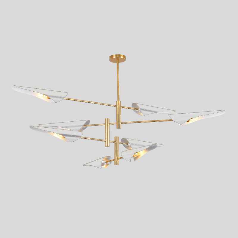 Sputnik Chandelier Light Fixture Metal Simple Chandelier Lighting for Bedroom