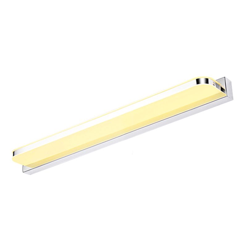 Linear Shape Metal Wall Sconce Modern Style 1 Light Mirror Wall Mounted Light