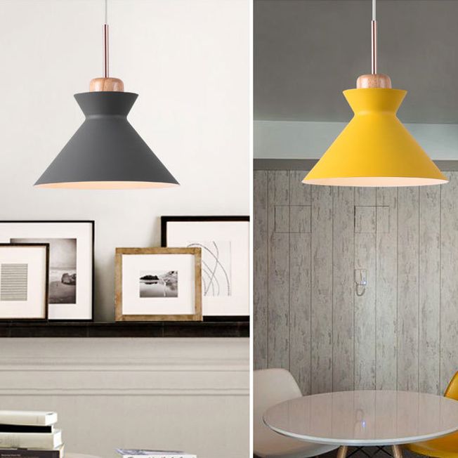 Aluminum Macaroon Hanging Light Contemporary Style Mini Suspension Lighting Fixture for Bedroom Kitchen