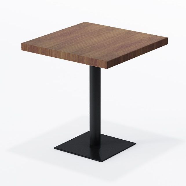 Industrial Solid Wood Dinner Room Kitchen Table Brown Table with Black Frame
