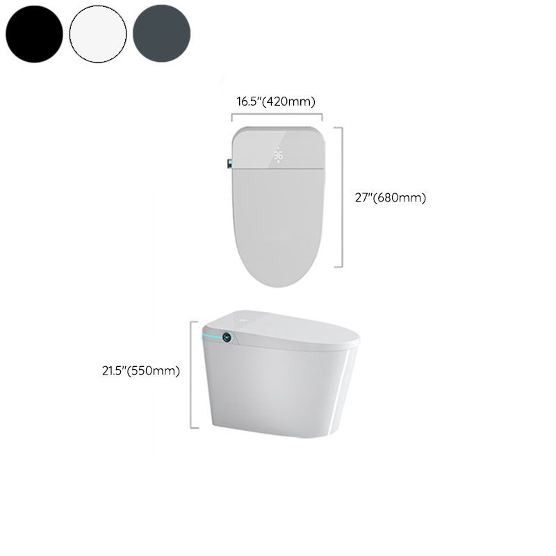 Contemporary 19.09" H Electronic Toilet Seat Elongated Floor Standing Bidet