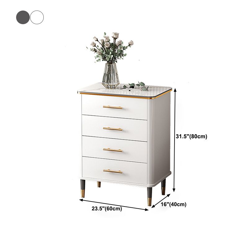 Contemporary Wood Accent Chest with Straight Legs 15.74" Wide Chest