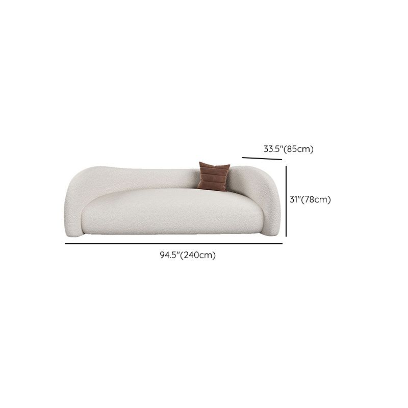 Unique Style Fabric Sofa in Off-White Bonus Room Apartment Seating