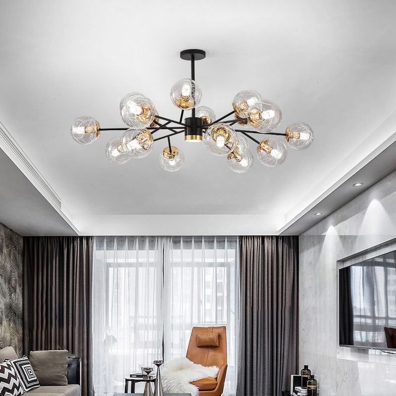 Contemporary Wrought Iron Hanging Chandelier Ceiling Hanging Light Fixture