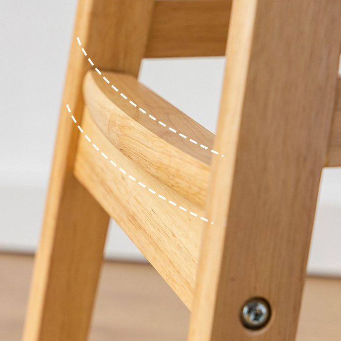 Modern Wood Kitchen Dining Room Armless Stool Low Back Bar Stool