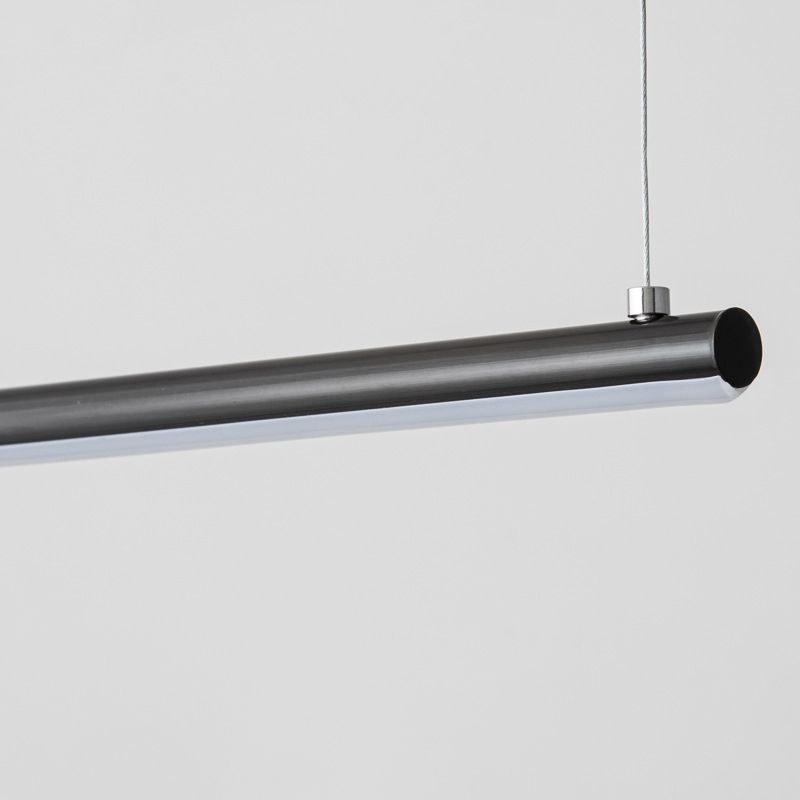 Linear Shape Island Pendant Light Contemporary Style Metal 1 Light Hanging Island Light