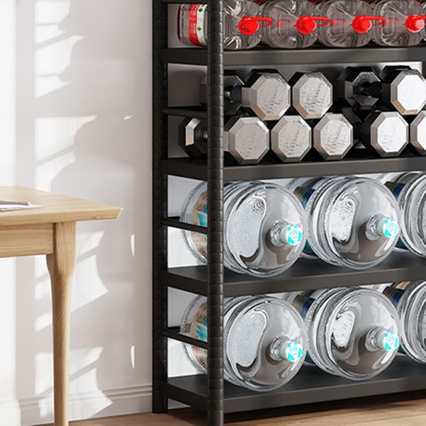 Contemporary Black Shelf Bookcase Open Bookshelf with Shelves Included