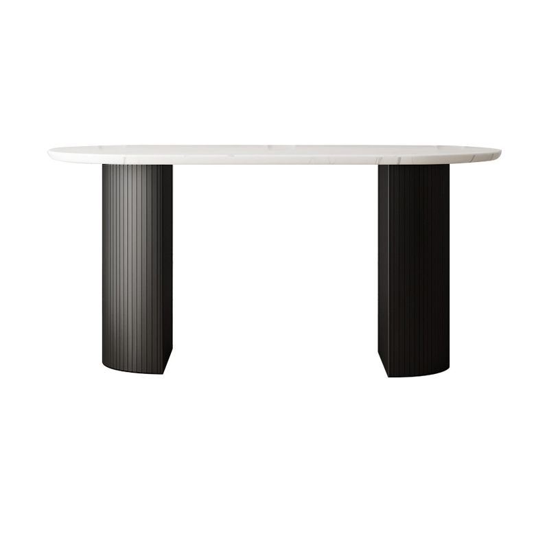 63 "Mesa de comedor moderna Mesa de comedor de pedestal ovalado para uso doméstico