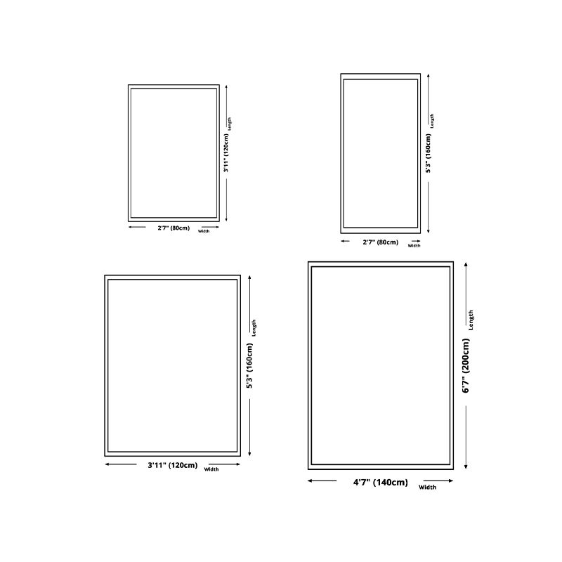 Modern Wabi-sabi Rug Simple Color Carpet Polyester Non-Slip Backing Rug for Home Decor