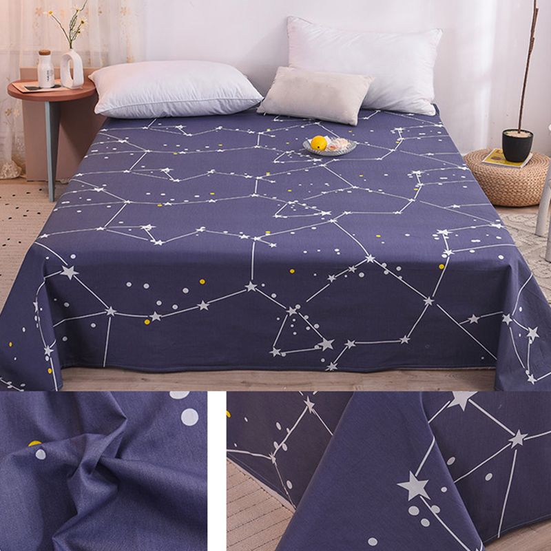 Printed Bed Sheet Breathable Fade Resistant Cotton Fitted Sheet