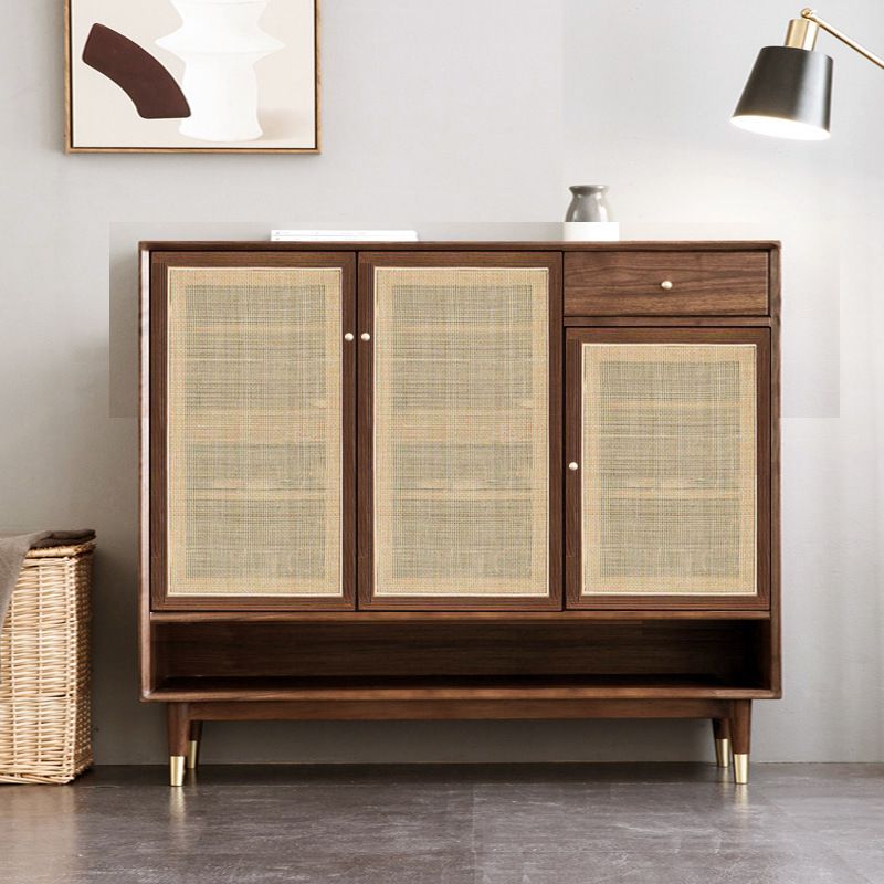 Contemporary Cabinet Pine Rectangle 1 - Drawer with Doors Knobs Accent Cabinet