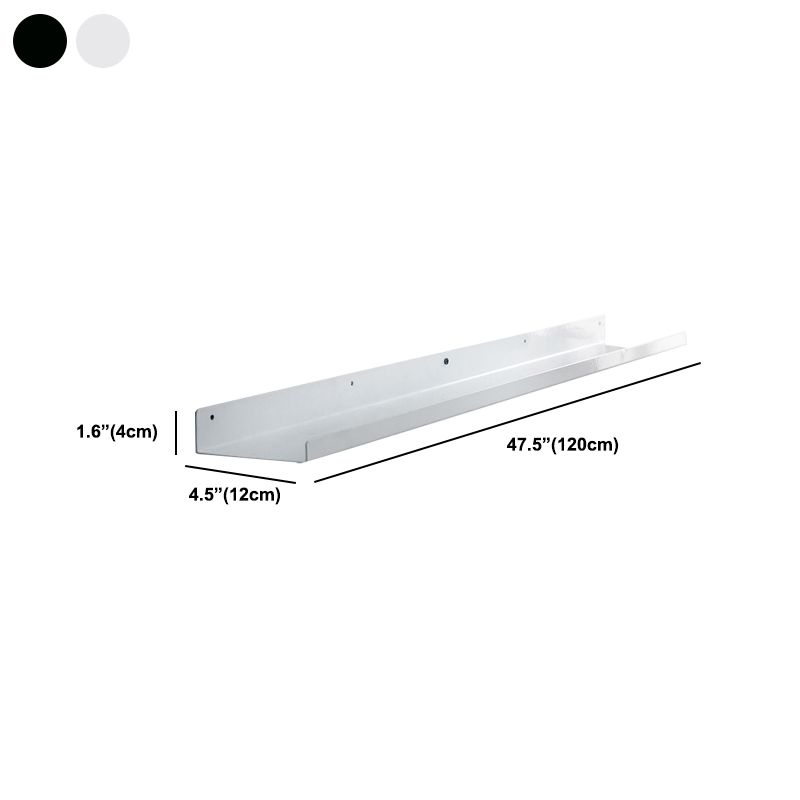 Contemporary Floating Bookshelf Iron 4.7" W Living Room Book Shelf