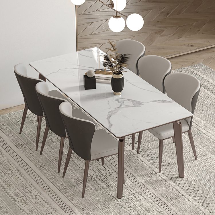 Designer Style Sintered Stone Dining Set Rectangle 1/2/4/5/7 Pieces Dining Room Table Set
