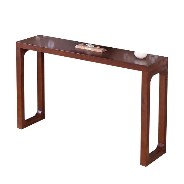 Mid-Century Modern Rectangle Console Accent Table Antique Finish Console Sofa Table