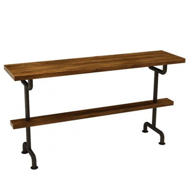 Industrial 1/2/7 Pieces Bar Table Set Rectangle Pine Wood Counter Table with High Stools