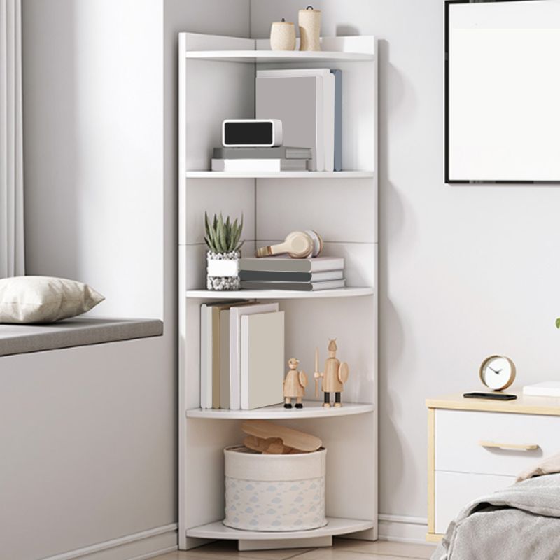 Wooden Triangle Accent Chest with Shelves Contemporary Chest