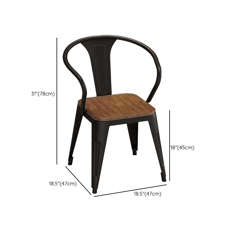 Fixed Industrial Dining Set 1/3/5 Pcs Brown Solid Wood Furniture for Home