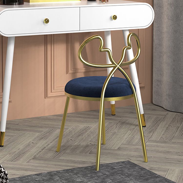 Fabric Dining Side Chair Nordic Design Armless Open Back Dining Chairs