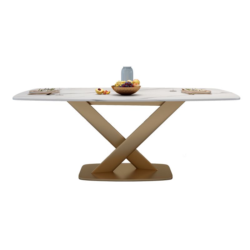 Kitchen Contemporary Sintered Stone Top Dinette Set with Pedestal Base Dining Room Furniture