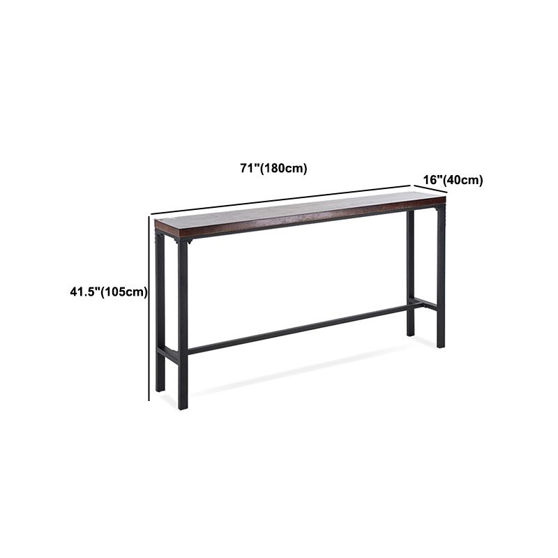 1/6/11 Pieces Industrial Rectangular Pub Table Set Solid Wood Counter Table Set