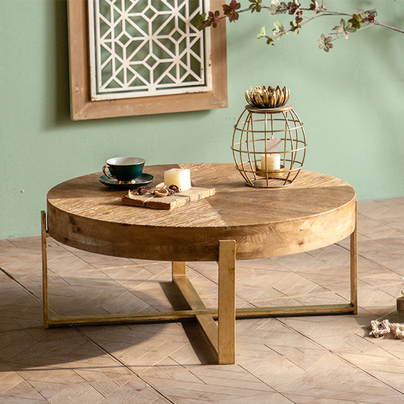 Rustic Corner Table Solid Wood Brown Side End Table for Living Room