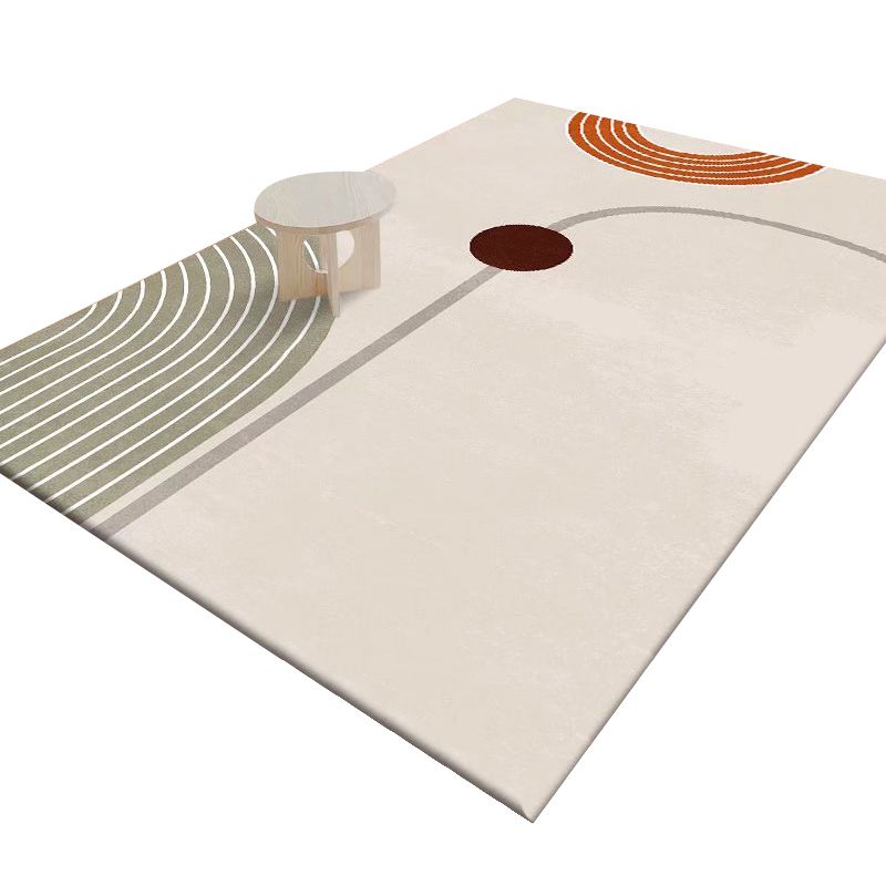 Modern Nordic Rug Polyester Geometry Area Rug Stain Resistant Rug for Living Room
