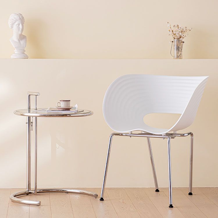 Contemporary Dining Chair Arm Chairs with Metal Legs for Kitchen