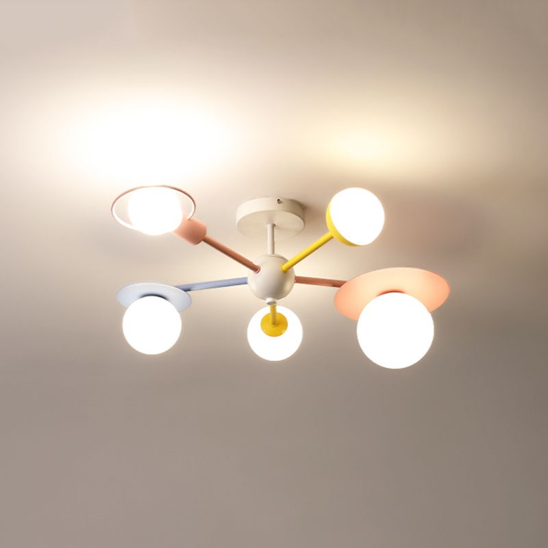 Contemporary Sputnik Ceiling Light Flush Mount Lighting for Living Room