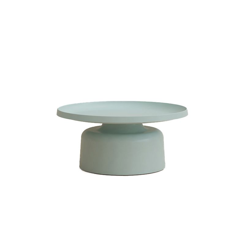 Contemporary Corner Table Metal Round Pedestal Accent Side Table
