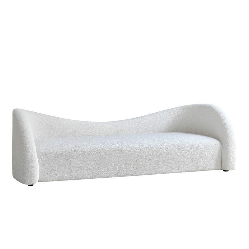 Contemporary Camel Back Fabric Settee Tuxedo Arm Standard Sofa