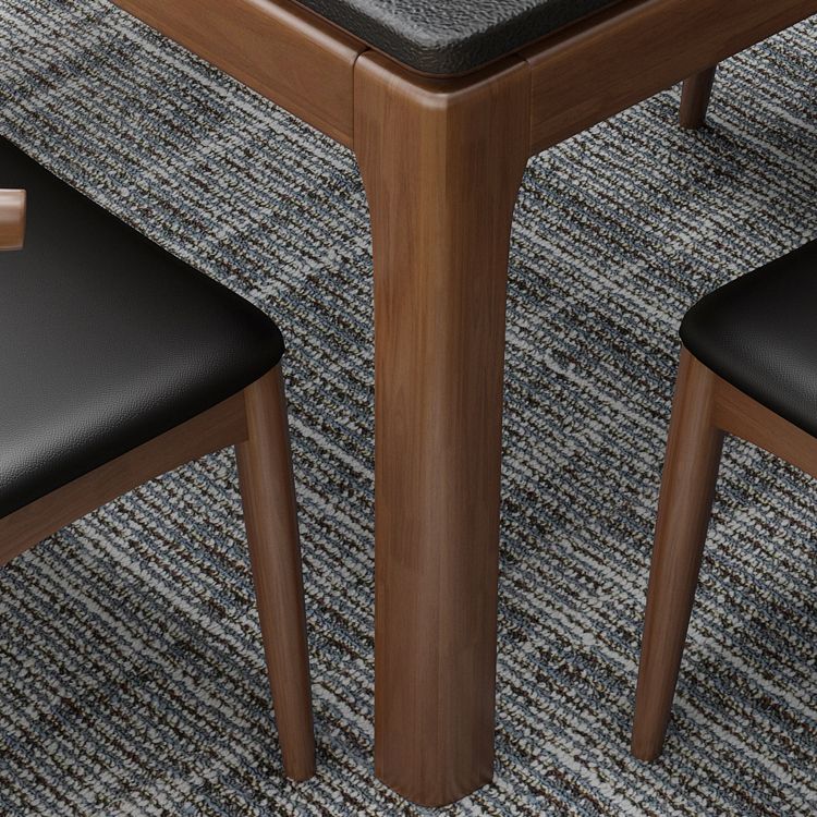 Contemporary Dining Room Dinner Table Solid Wood 4 Legs Dining Table