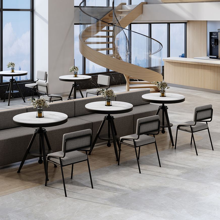 Moderner Stil Home Sintered Stone Esstisch runden Form Tisch mit einzelnen Sockelbasis